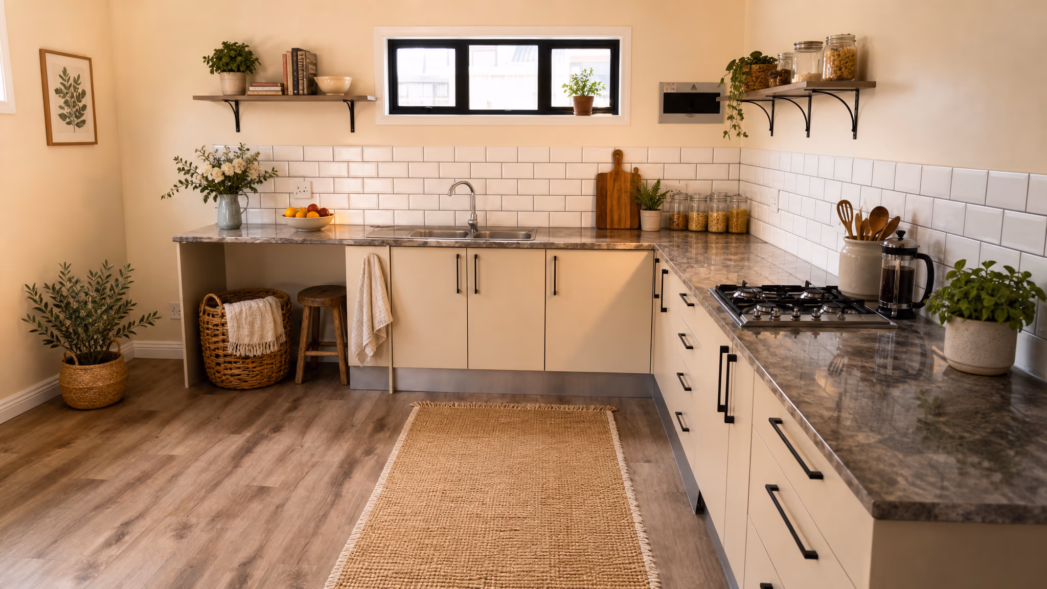 The Big L's kitchen, finished and furnished