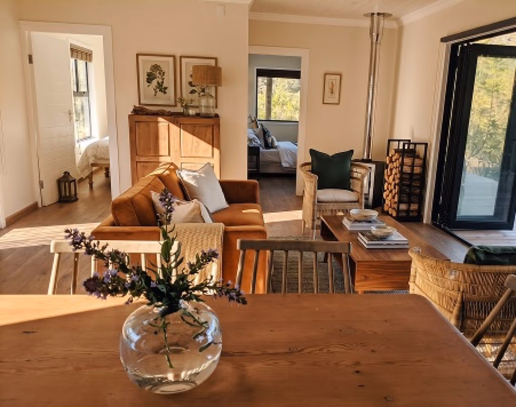 The Independent's living room, looking through to both bedrooms